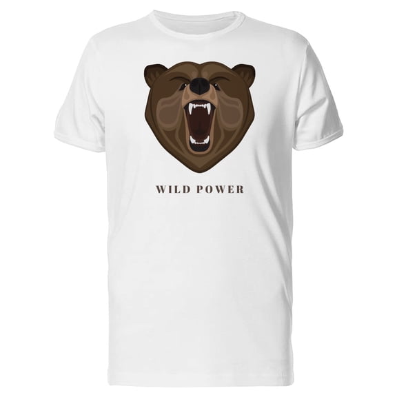 Powerful Wild Bear Head Tee Men's -Image by Shutterstock