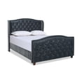thumbnail image 2 of Marcella Tufted Wingback Queen Bed Steel Gray Performance Velvet, 2 of 5