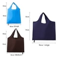 thumbnail image 6 of BAETEUY Shopping Bag Vibrant Color Reusable Foldable Grocery Bag Large Capacity Portable Handbag for Outdoor Travel, 6 of 8