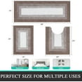 thumbnail image 2 of Ileading 3 Piece Bath Rug Set Microfiber Washable Non Slip Bathroom Rug and Mat Set, Coffee, 2 of 11