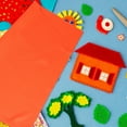 thumbnail image 3 of Láminas de tela de fieltro suave para proyectos de manualidades de bricolaje, costura para jardín de infantes, material de fieltro naranja para la clase de arte infantil, tapete de fieltro, tela suave, 3 of 8