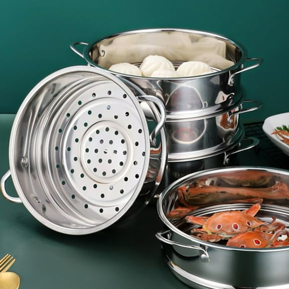 Luxshiny Stainless Steel Multi-Use Steamer Basket for Cooking Steamed Eggs, Potatoes, Vegetables and More