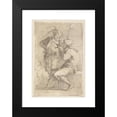 thumbnail image 2 of Salvator Rosa 13x18 Black Modern Framed Museum Art Print Titled - Two Soldiers, One Seated on a Square Stone (1656 - 1657), 2 of 5