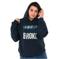 thumbnail image 4 of Las Vegas I Identify as Broke Funny Unisex Plus Fleece Graphic Hoodie Brisco Brands 2X, 4 of 4