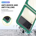 thumbnail image 6 of SaniMore for Samsung Galaxy Z Flip 3 Crystal Clear [Not Yellowing Technology] Case, Hard PC & TPU Bumpers Case with Wireless Charging Shockproof Protective Case for Samsung Z Flip 3, Darkgreen, 6 of 7