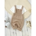 thumbnail image 3 of Wassery Baby Girls Boys Sweater Rompers Toddler Solid Color Bodysuits Sleeveless Knit Straps Jumpsuits 1M 3M 6M 9M 12M 18M Newborn Fall Clothes, 3 of 9