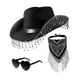 thumbnail image 3 of Cowboy Hat Adultos Adultos COWGIRL HAT FOR MUSIC Festival Conciertos Eventos Favor Negro, 3 of 8