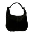 thumbnail image 2 of Pierre Cardin Black Leather Large Hobo Relaxed Suede Shoulder Bag for womens, 2 of 4