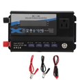 thumbnail image 1 of Black Power Inverter Aluminium Alloy DC 12V/24V to AC 110V Converter US Plug with Ambient Light 4USB, 1 of 5