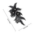 thumbnail image 2 of QUMIIRITY 2Ud Parches De Bordado En Negro Para Ropa Decorativos De Flor Para Vestidos Y Faldas, 2 of 6