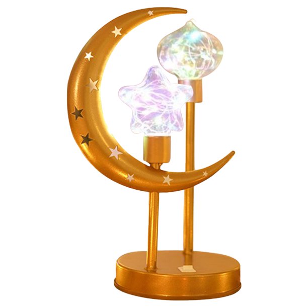 Lámpara Mesa La Noche Creciente Metal Led Lune Batería/usb Powe Decorativo para Regalos Navideños Rojos