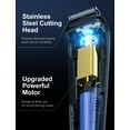 thumbnail image 4 of RICAF Cortapelos para Barba para Hombres, Kit de Aseo para Hombres de 13 Piezas con afeitadora eléctrica inalámbrica Recargable para Cabello y Nariz, Cuchillas de Acero Inoxidable para depilación Faci, 4 of 5
