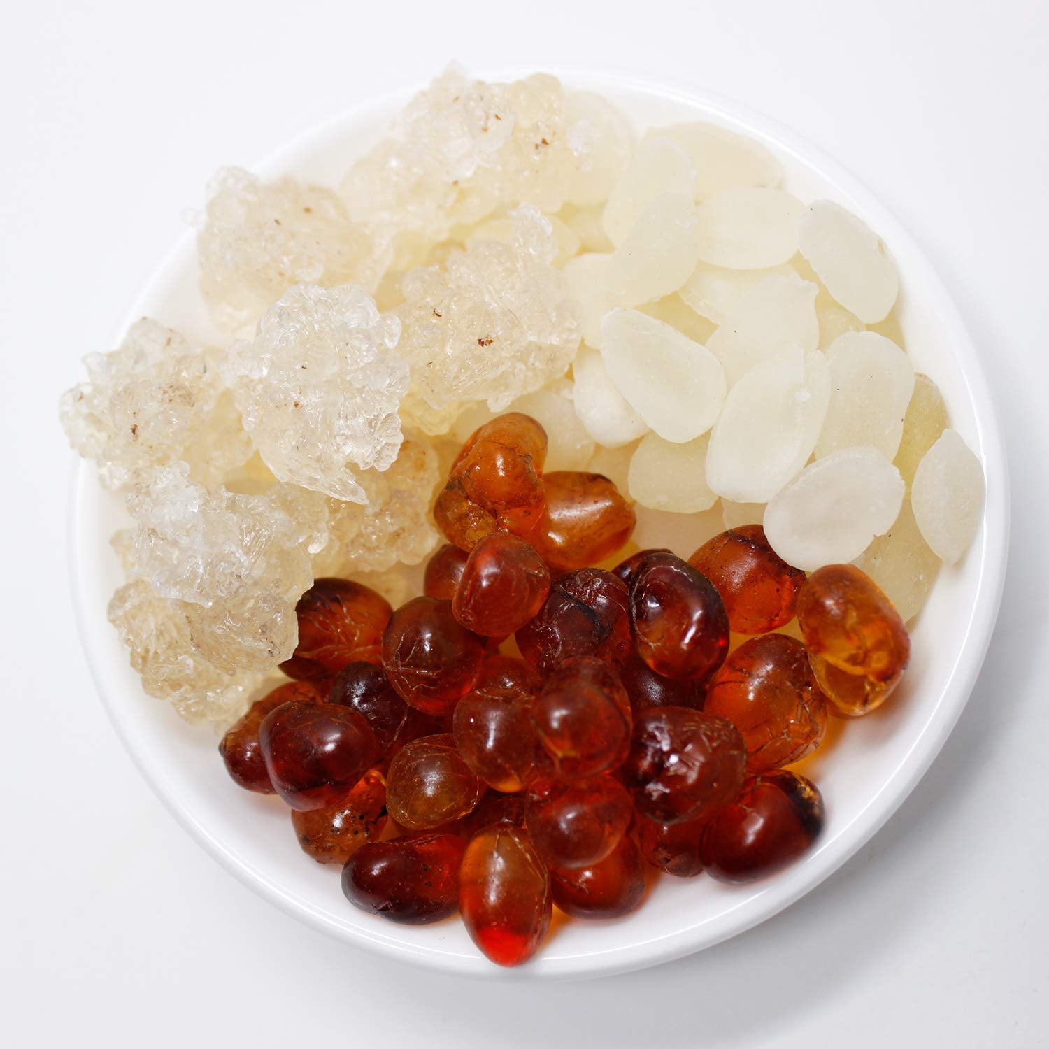 Wild Peach Gum, Snow Swallow, Snow Lotus Seed (Saponified Rice) Beauty, Detox and Dampness Set, 100% Natural Boosting 1LB each bag, total 3LB