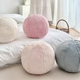 thumbnail image 5 of Beige Round Shaped Pillow,Soft Throw Pillows Aesthetic Decorative Pillows for Bed Sofa Couch Home Decor，30cm/11.8in, 5 of 5