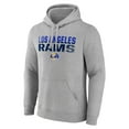 thumbnail image 2 of Men's Heather Gray Los Angeles Rams Team Fade Out Fitted Pullover Hoodie, 2 of 3
