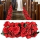 thumbnail image 2 of Fondo de pared de flores artificiales para boda, camino citado, flores, decoración de fiesta, rojo, 2 of 7