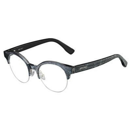 Shiny Violet Transparent Sunglasses - JIMMY CHOO Eyeglasses 151 0RBY Black Glitter 47MM