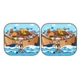 thumbnail image 4 of Picia Animals on Noah's Ark Floating 2 Piece Car Windshield Sun Shade Foldable | Foldable Sun Shield for Front Window Blocks UV Rays and Keeps Your Vehicle Cool-Medium, 4 of 7