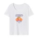 thumbnail image 1 of Camiseta para mujer verano simple clásico elegante ropa transpirable cuello redondo camiseta S, 1 of 7