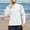 White, variant on LNWUY Spring Full Long Sleeve Shirts for Men Trendy 1/4 Zip Stand Collar Athletic Workout T Shirts Lightweight Comfy Pullover Tops Black XXL