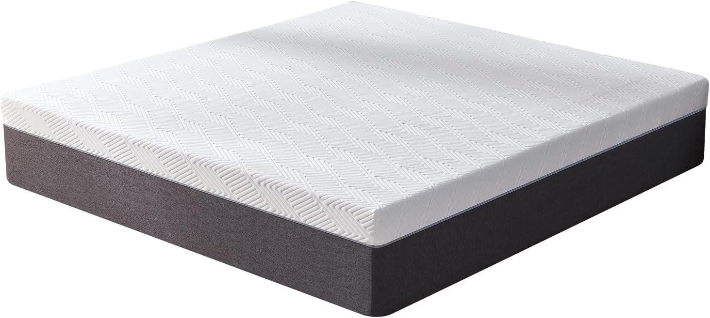 10-Inch Full Size Gel Memory Foam Mattress, Medium Firm Support, Pressure Relief, Motion Isolation, Fiberglass-Free