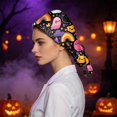 thumbnail image 5 of DORKASM Halloween Scrub Caps Women Caps Working Adjustable Tie Back Hats Light Purple One Size, 5 of 6