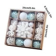 thumbnail image 3 of 22-Piece White Christmas Ornaments Collection, Shatterproof Plastic Xmas Tree Balls and Assorted Shapes for Holiday Decorating, Festive Home Accents, 3 of 6