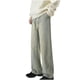 thumbnail image 2 of Pantalones largos de moda para hombre, casuales, de color sólido, con bolsillos y cremallera, cintura elástica, de poliéster., 2 of 4