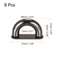 thumbnail image 2 of Monedero Correa Anillos, 8uds 27mm Atornillar Desmontable D Anillo Metal Argolla Hebillas Cierre para Bolsa Cadena Artesanía Bricolaje Reemplazo, Negro, 2 of 4