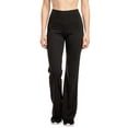 thumbnail image 2 of Sofra Women's High Waist Flare Leggings Yoga Pants with Stretch Fit M, Black, 2 of 3