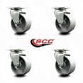 thumbnail image 2 of 4 Inch Semi Steel Cast Iron Wheel Swivel Caster Set with Ball Bearings SCC, 2 of 2