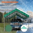 thumbnail image 6 of Walsunny Carport 10 x 20 ft Heavy Duty Carport Car Canopy with Powder-Coated Steel Frame, Portable Garage for Car, Boat, Shelter Party Tent with 180g PE Tarp Green, 6 of 9