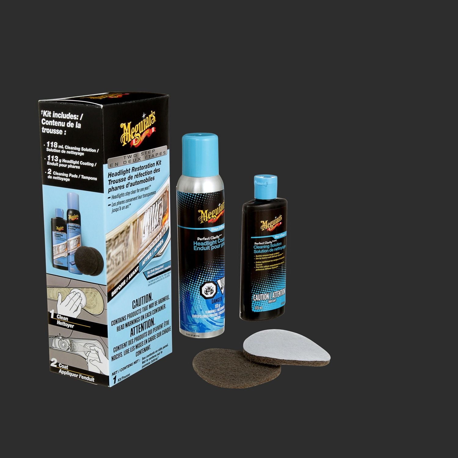 Meguiar’s® Two Step Headlight Restoration Kit G2970C, Meguiar’s® Kit G2970C