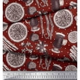 thumbnail image 2 of Soimoi Rayon Crepe Fabric Dot,Spices & Cups Print Fabric by Yard 46 Inch Wide, 2 of 3