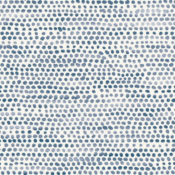 Tempaper Moire Dots Blue Moon Peel and Stick Wallpaper, 20.5" x 9'