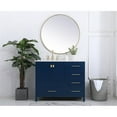thumbnail image 6 of Elegant Decor Irene 42" Solid Wood and Stone Single Bathroom Vanity in Blue, 6 of 8