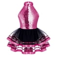 thumbnail image 2 of inhzoy Kids Girls Sequins Sleeveless Tutu Dress Ballet Dance Leotard Stage Performance Costumes 4-16 Rose 4, 2 of 6