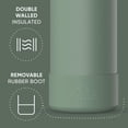 thumbnail image 5 of Hydrapeak 32oz Sport Insulated Water Bottle with Straw & Chug Lid, Leak & Spill Proof, Keeps Drinks Cold for 24 Hours, Hot for 12 Hours, Premium Stainless Steel Water Bottles (32oz, Sage Leaf), 5 of 6