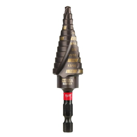 UPC: 0045242505081 | Milwaukee 48-89-9244 – #4 SHOCKWAVE Impact Duty Fractional Step Drill Bit