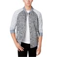 thumbnail image 2 of Ring Of Fire Mens Heathered Bomber Jacket, Grey, XX-Large, 2 of 2
