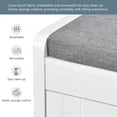 thumbnail image 5 of Hall Tree with Bench and Shoe Rack, 3 In 1 Entryway Bench with Coat Rack and 2 Drawers, Mudroom Bench with Upholstered and 4 Hooks, Entryway Furniture for Hallway (White, 33.5"L x 16.5"W x 68.9"H), 5 of 9