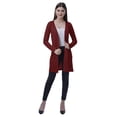 thumbnail image 2 of Moomaya Women Full Sleeve Shrug Open Front Long Pocket Cardigan Lightweight knit, 2 of 7