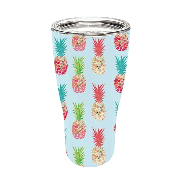 Cypress Double Wall Stainless Steel Cup, 17 OZ., Pineapple Party