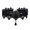 Black, variant on Women Choker Gothic Vintage Braided Aesthetic with Faux Gemstone Dress Up Gift Ladies Punk Lace Stitching Clavicle Necklace Trendy Jewelry