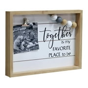 Paris Loft Together Is My Favorite Place to Be Wall Sign with Metal Clips and Colorful Wood Beads