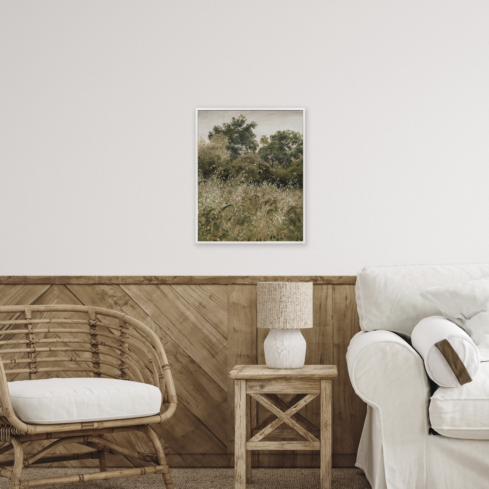 Dense Forest Thicket White Framed Giclee Art, design by Lettered and Lined