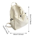 thumbnail image 3 of Casual Large Capacity Backpack Backpack Checkered Nylon Daypack with Multi Compartments Ergonomic Shoulder Strap for Travel, Hiking, Work and Daily Use 2026 Back to School(White,30X13X35CM), 3 of 4