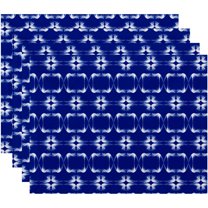 Simply Daisy 18" x 14" Summer Picnic Geometric Print Placemat, Set of 4