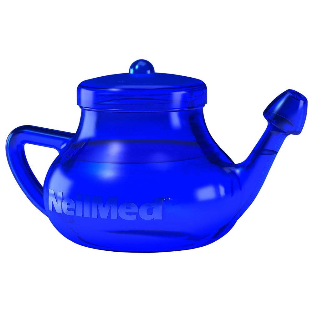NeilMed NasalFlo Neti Pot All Natural Soothing Sinus Relief 50 ct, 3-Pack