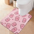 thumbnail image 2 of Yayeee Bath Rug for Bathroom Floor Non Slip Rectangle Fluffy Soft Absorbent Mat, 16"x24", Phones and Hearts, 2 of 7
